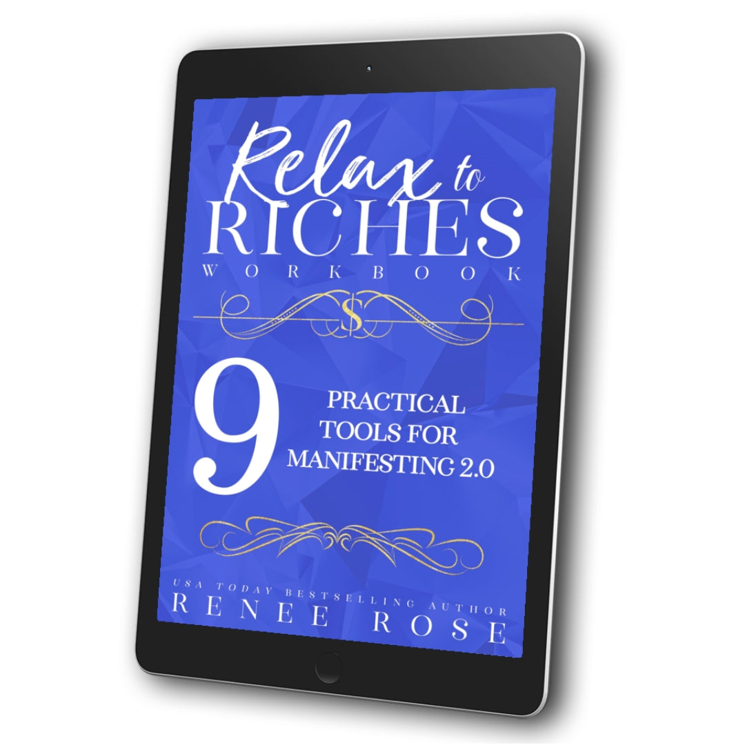 Relax To Riches workbook cover in tablet